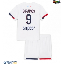 Otroški Nogometni dresi Paris Saint-Germain Goncalo Ramos #9 Gostujoči 2025-26 Kratek Rokav (+ Kratke hlače)